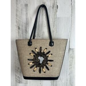 Komhel BOHO Ethnic African Beaded Textured Purse Handbag Beautiful - GREAT SIZE!